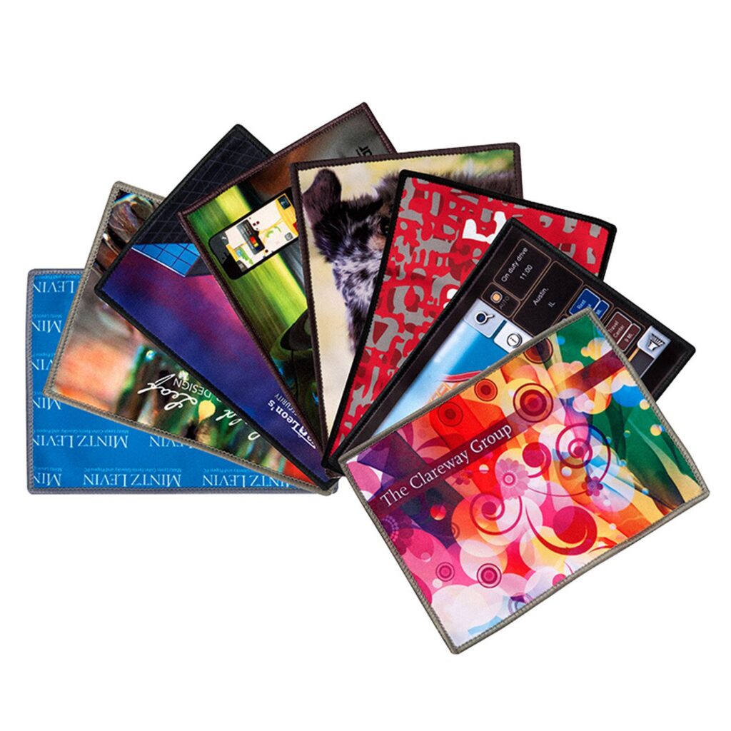 Toddy® Gear 5" x 7" Smart Cloth premium microfiber cleaning cloth with custom logo.